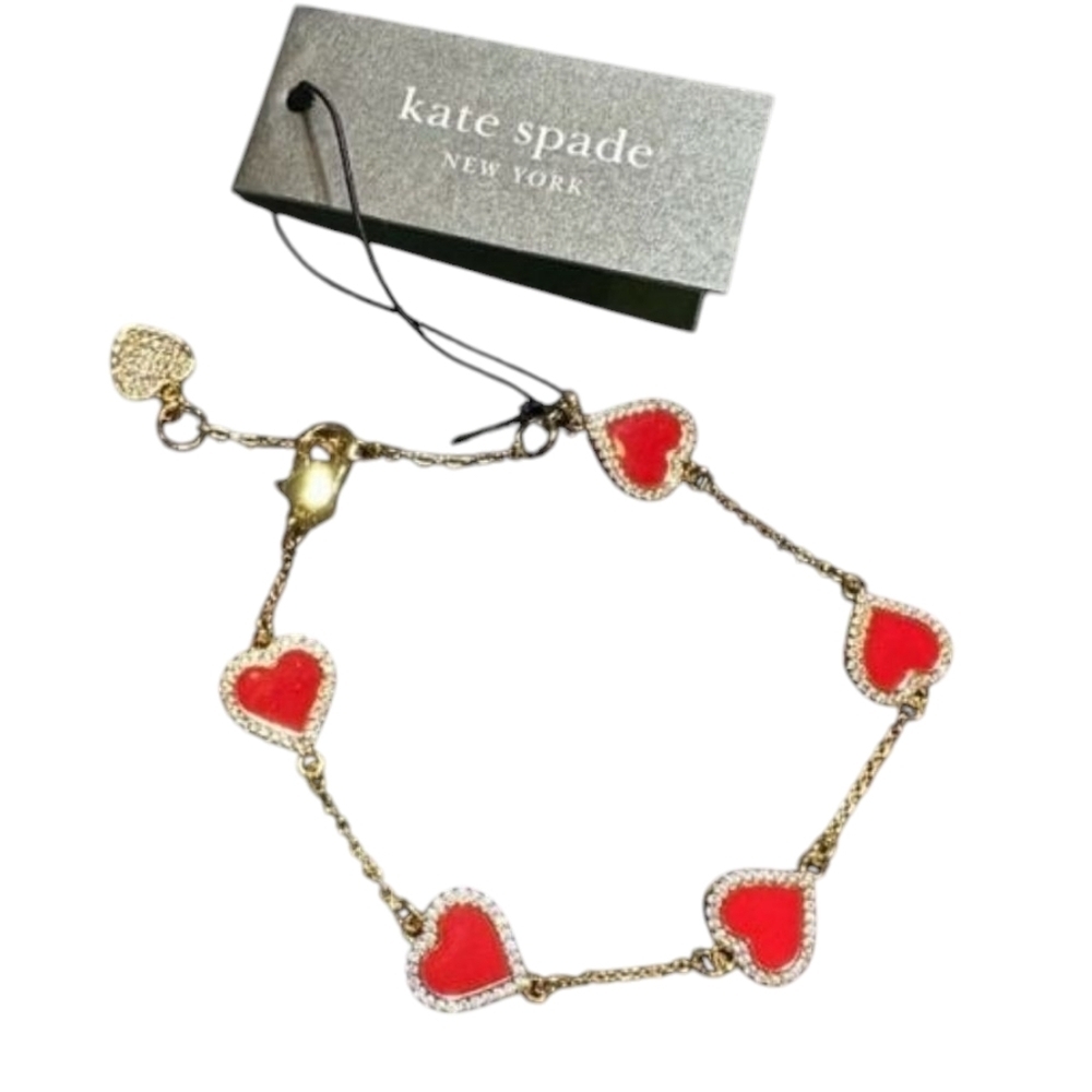 ❤️▪️KATE SPADE▪️ Red Take Heart Line Bracelet